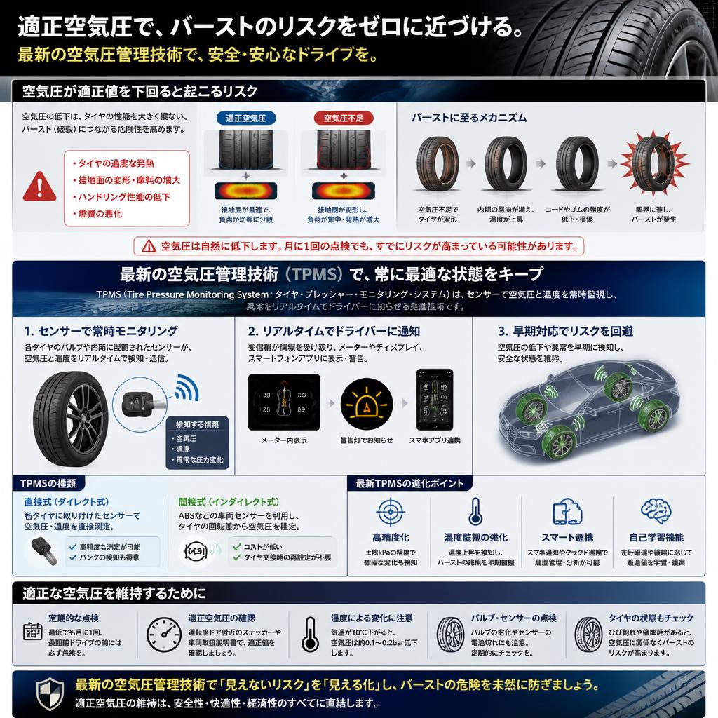 バースト防止の新常識—空気圧管理の最前線